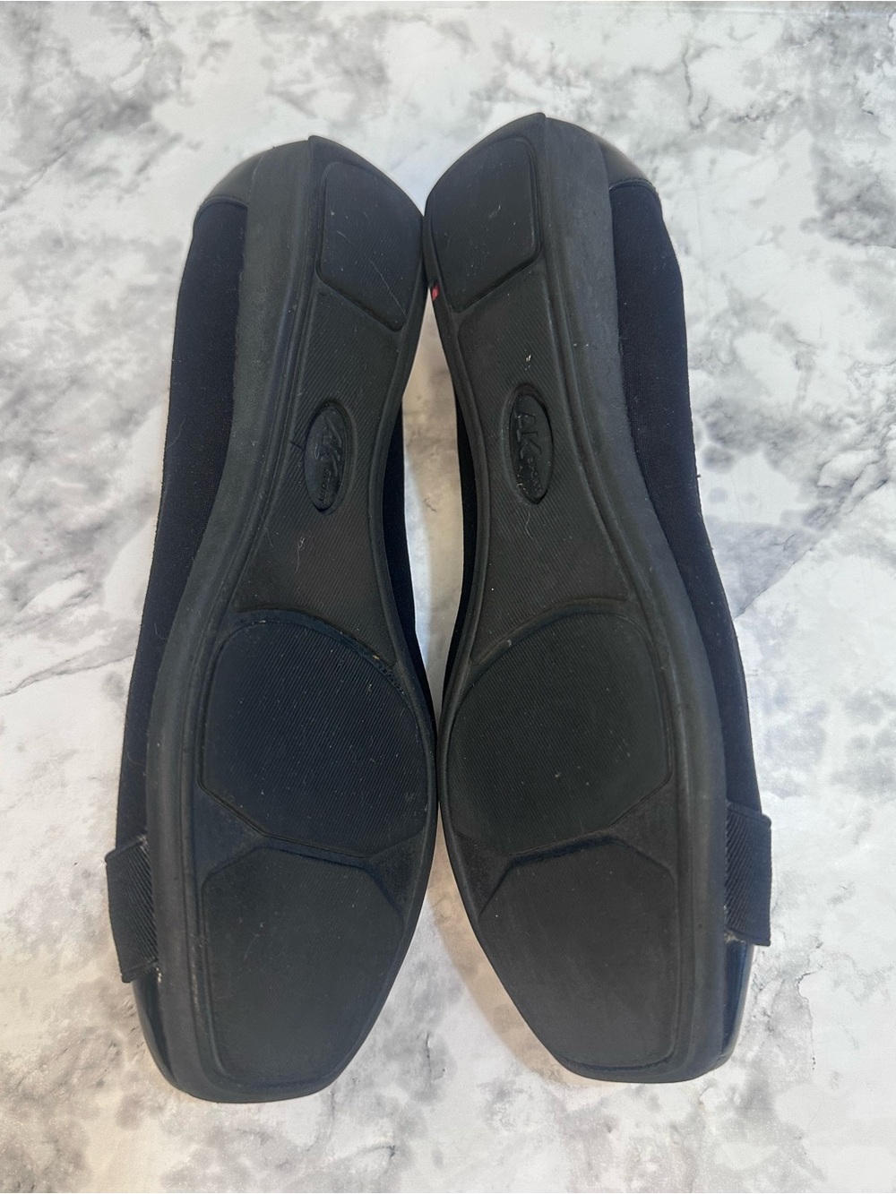 Anne Klein AK Sport Black Ballet Flats Square Toe Buckle Patent Cap Toe Size 6 - Picture 6 of 7
